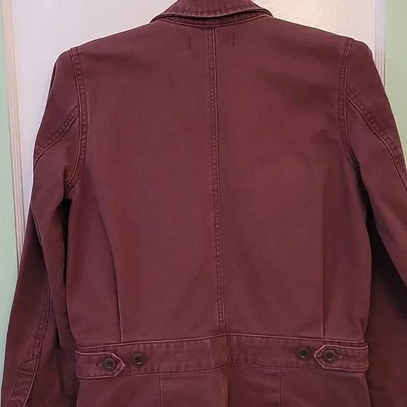 Madewell coverall jumpsuit size XS plum color 100%cotton 6 pockets - Picture 8 of 14